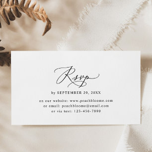 Modern Minimalistic Wedding Website RSVP Cards