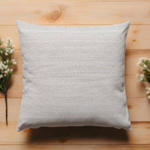 Modern Minimalistic White Burlap  Cushion