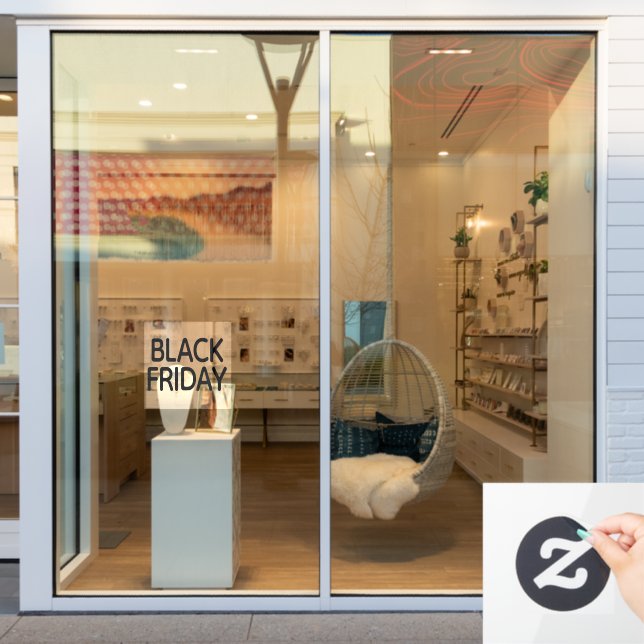Modern, minimial Black Friday Store Window Cling (Store Window)
