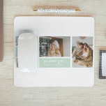 Modern Mint Collage Photo Dad Best Gift Mouse Pad<br><div class="desc">Modern Mint Collage Photo Dad Best Gift is a unique and personalised gift that is perfect for any occasion such as Father's Day, birthdays, or any other special day that honours fathers. This gift is designed to showcase the special moments and memories that you've shared with your dad throughout the...</div>