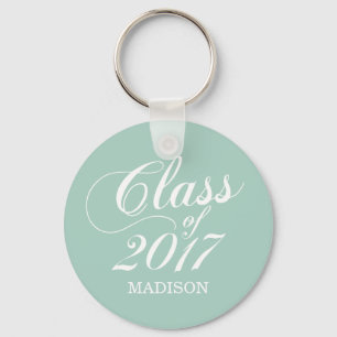 Modern Mint Graduation Key Ring