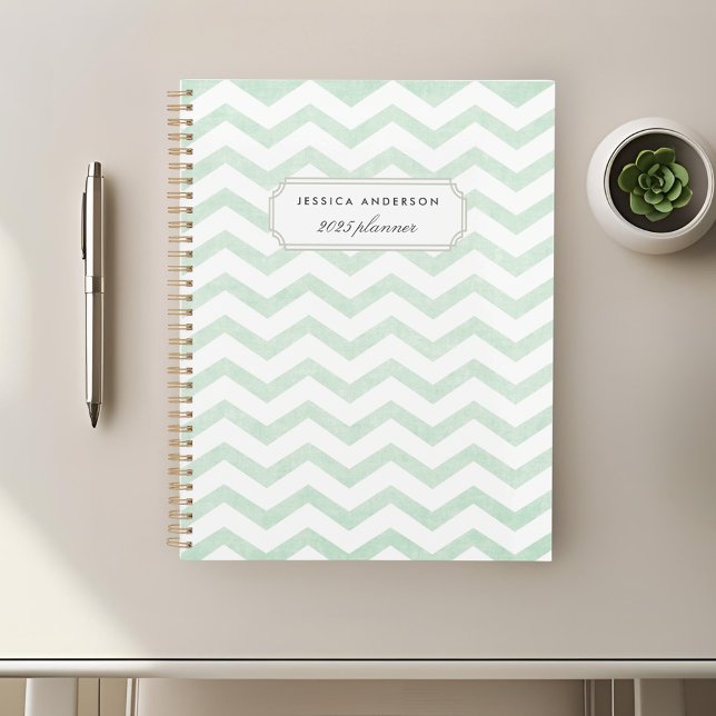 Modern Mint Green Geometric Pattern Planner (Creator Uploaded)