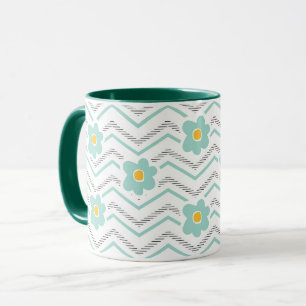 Modern Mint Green Nursery Pattern Mug