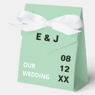 Modern Mint Green Wedding Favour Boxes