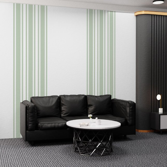 Modern Mint & White Stripes Peel and Stick Wallpaper (Modern Mint & White Stripes Peel and Stick Wallpaper)