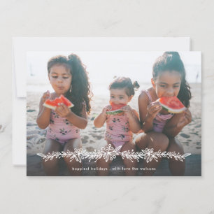 Modern Mistletoe Holidays Christmas Photo Card