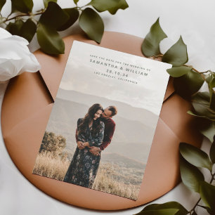 Modern mix & match minimalist full bleed photo save the date