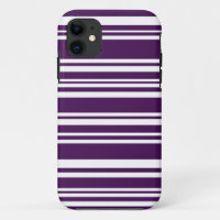 Modern Mixed Purple and White Stripes