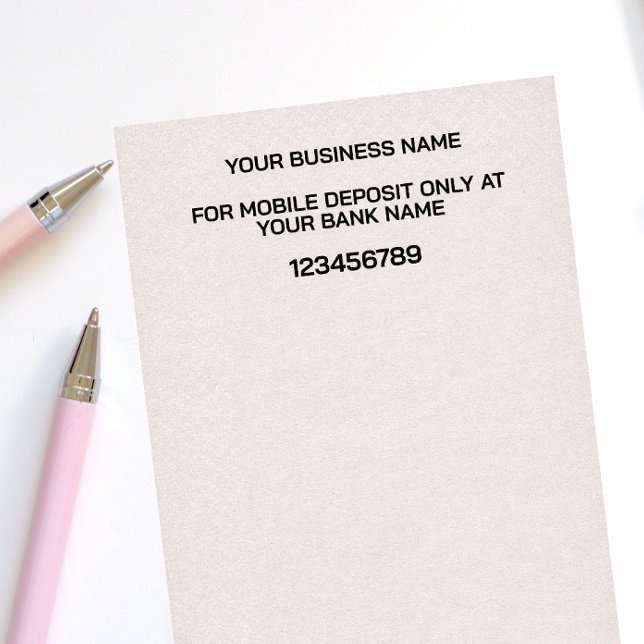 MODERN MOBILE DEPOSIT BANK ENDORSEMENT SELF-INKING STAMP (Creator Uploaded)