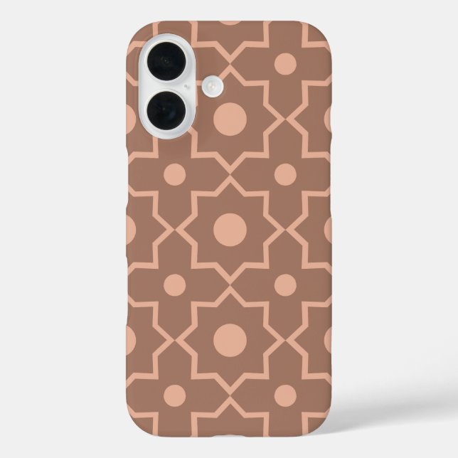 Modern Mocha Mousse Dusty Pink Geometric Shape  Case-Mate iPhone Case (Back)