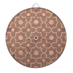 Modern Mocha Mousse Dusty Pink Geometric Shape Dartboard