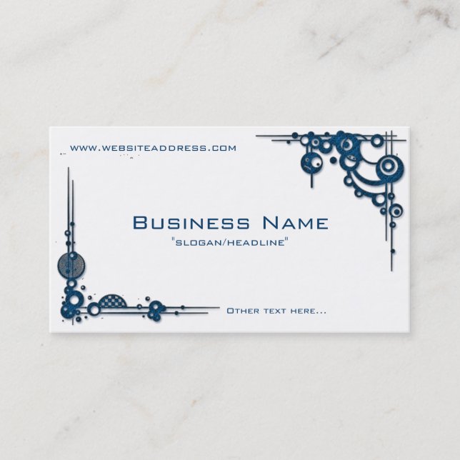 Modern (Mod) Design 5 Business Cards (Front)