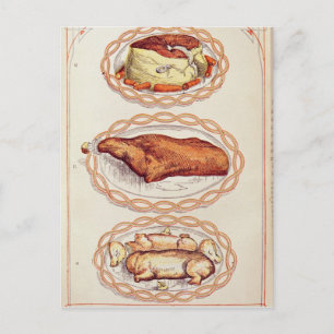 Modern Mode of Serving Dishes, from Mrs. Beaton Postcard