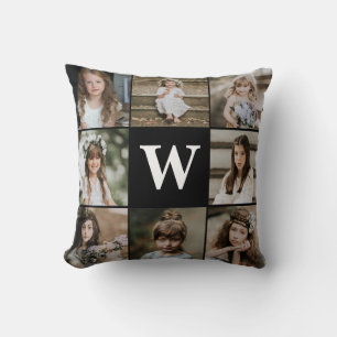 Modern Modern Family 8 Photo Collage Cushion