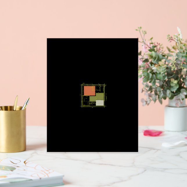 Modern Modular Floor Plan – Minimalist Architectur Acrylic Sign (Wedding)