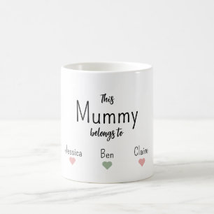 Modern Mom Kids Names Mother's Day Coffee Mug