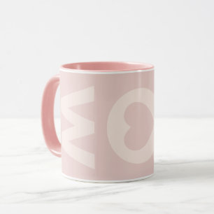 Modern MOM Pink Blush Heart Mother's Day Mug