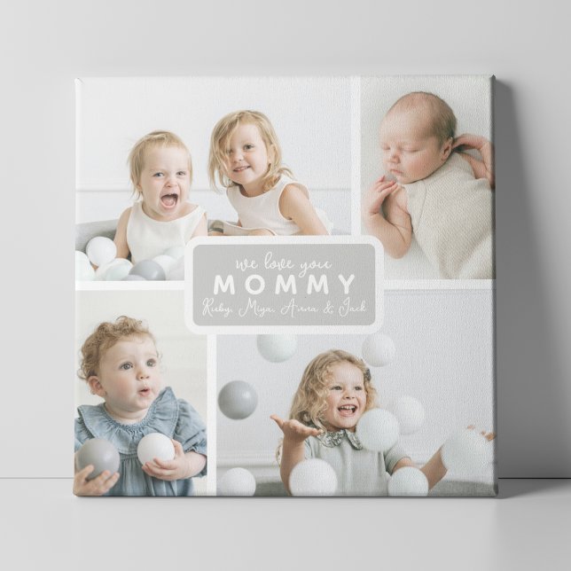 Modern Mommy 4 Photo Gray Plaque (Creator Uploaded)