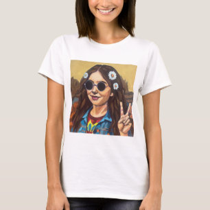 Modern Mona Lisa Painting - da Vinci Inspired Art T-Shirt