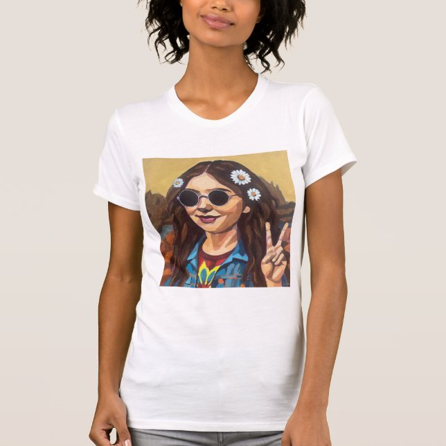 Modern Mona Lisa Painting - da Vinci Inspired Art T-Shirt (Front)