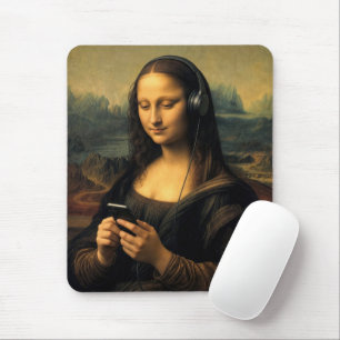 Modern Mona Lisa with Smartphone Mouse Pad