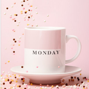 Modern Monday Black Line Funny Quote Mug