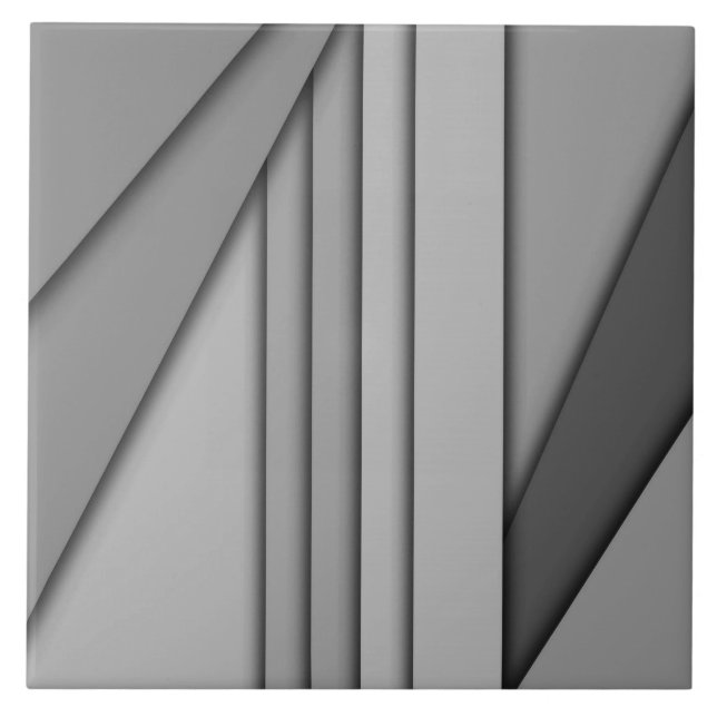 Modern Monochrome Ceramic Tile (Front)