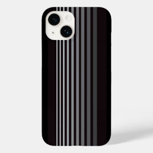 Modern Monochrome Gradient Vertical Stripes Case-Mate iPhone 14 Case