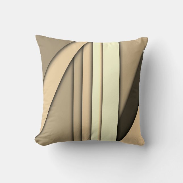 Modern Monochrome Tan Cushion (Front)