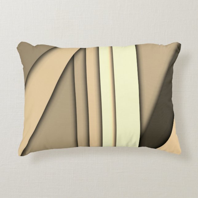 Modern Monochrome Tan Decorative Cushion (Front)