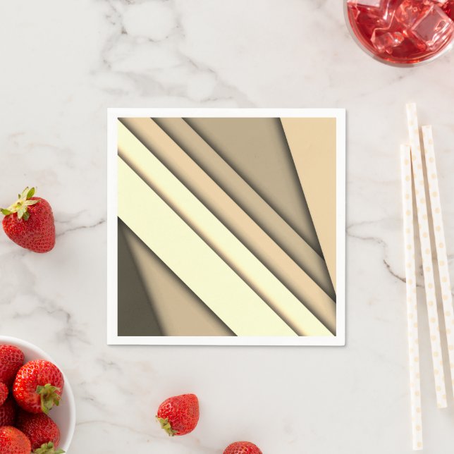Modern Monochrome Tan Napkin (Insitu)