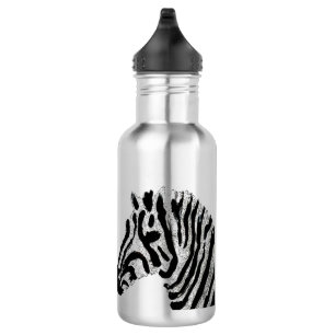 Modern Monochrome Zebra Animal Print 532 Ml Water Bottle