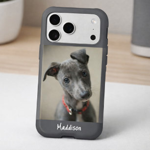 Modern Monogram 1 Photo Charcoal Grey