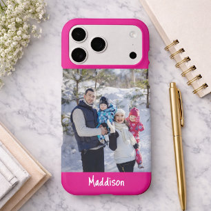 Modern Monogram 1 Photo Hot Pink