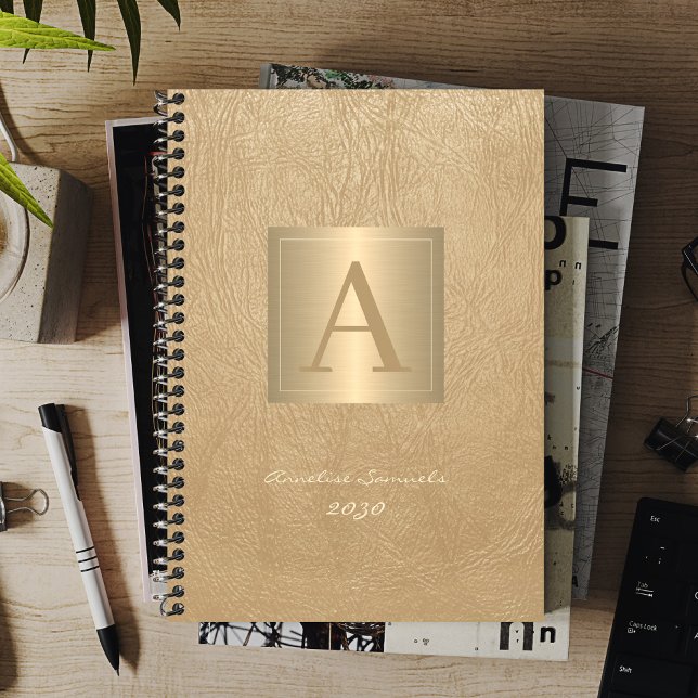 Modern monogram 2026 professional gold elegant planner (Creator Uploaded)