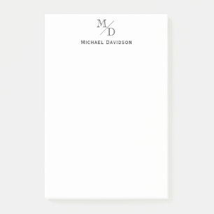 Modern Monogram 2 Initial Professional Business Post-it Notes