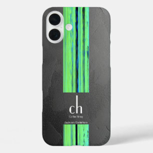 Modern Monogram Abstract Texture iPhone Case