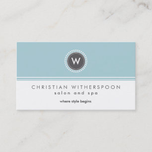 Modern Monogram Aesthetic Business Card