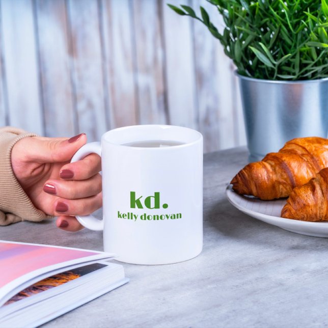 Modern Monogram and Name Minimalistic Design 5 Coffee Mug (Creator Uploaded)