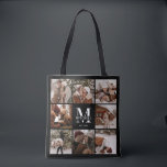 Modern Monogram and Photo Collage Personalised Tote Bag<br><div class="desc">This 8 Photo Collage Modern Family Personalised Tote Bag is the perfect way to turn your favourite family photos into a cute and trendy keepsake. With a simple, modern design and elegant Monogram, it's fully customisable to fit your style. Ideal for gifting on Mother’s Day, Father’s Day, birthdays, Christmas, anniversary...</div>