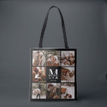 Modern Monogram and Photo Collage Personalised Tote Bag<br><div class="desc">This 8 Photo Collage Modern Family Personalised Tote Bag is the perfect way to turn your favourite family photos into a cute and trendy keepsake. With a simple, modern design and elegant Monogram, it's fully customisable to fit your style. Ideal for gifting on Mother’s Day, Father’s Day, birthdays, Christmas, anniversary...</div>