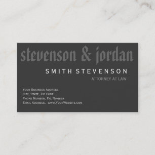 Modern Monogram Attorney Law Firm Business Card