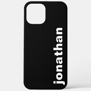 Modern Monogram Black iPhone 12 Pro Max Case