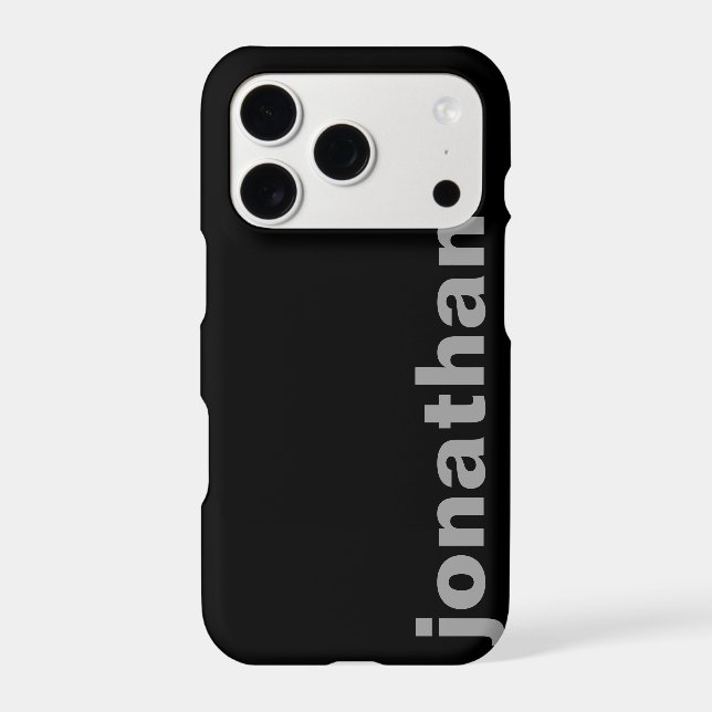 Modern Monogram Black Case-Mate iPhone Case (Back)