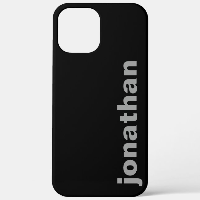Modern Monogram Black Case-Mate iPhone Case (Back)