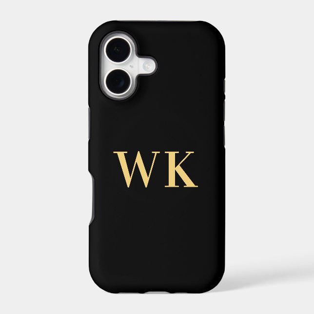 Modern Monogram Black Gold (Back)