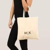 Modern Monogram | Black Text Tote Bag (Front (Product))