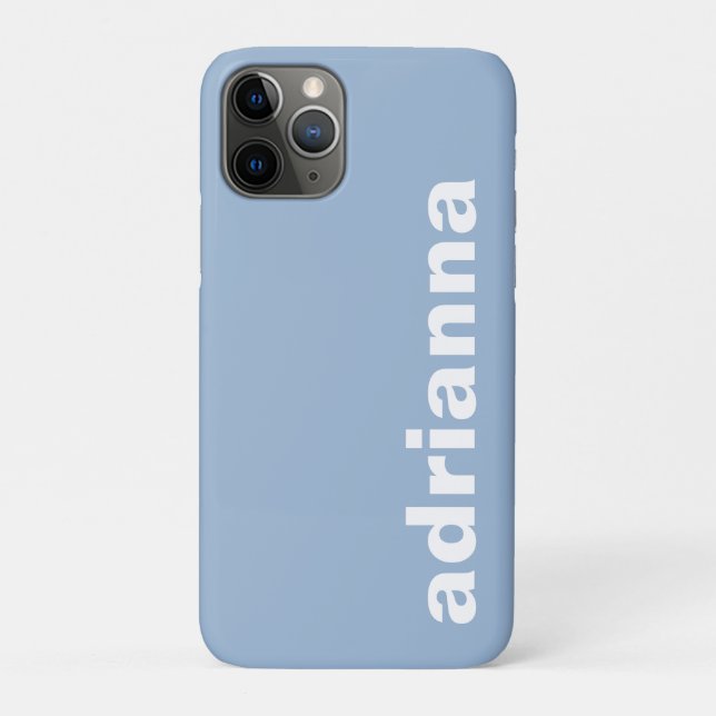 Modern Monogram Blue Case-Mate iPhone Case (Back)