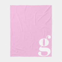 Modern Monogram Bold Letter Soft Pink Minimalist