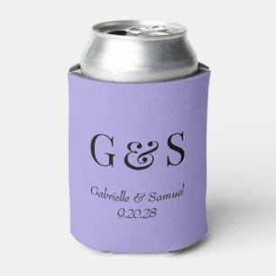 Modern Monogram Bride & Groom Names Wedding Cooler